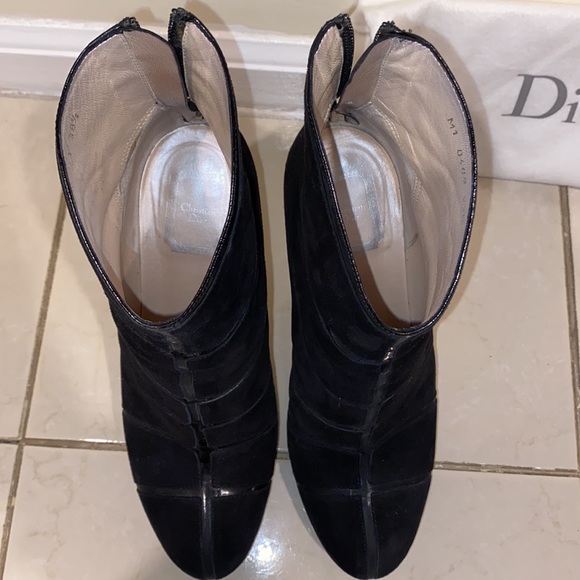 CHRISTIAN DIOR Graphic Suede Bootie - Picture 2 of 8